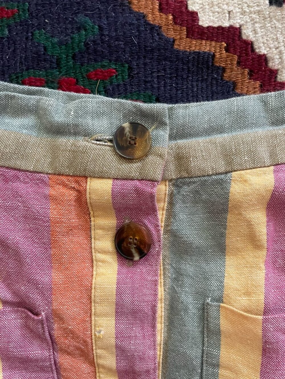 Madewell rainbow cotton-linen 2pc set - Picture 2 of 6